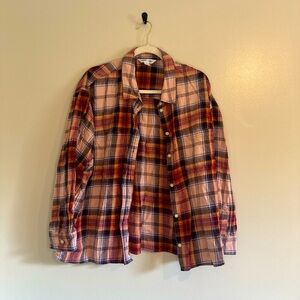 Old Navy Pink Plaid Flannel Size XXL